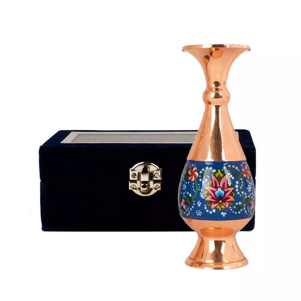 گلدان 16 به همراه جعبه رایگان مس و پرداز نقاشی صنایع دستی سایروس برای مناسبتی و تبلیغاتی و هدیه و دکوری