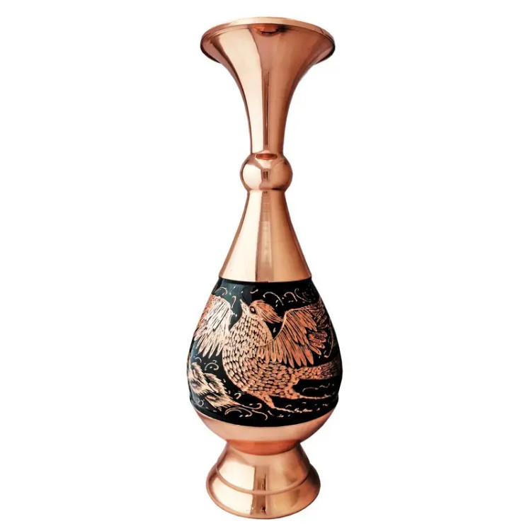 گلدان مسی الماس تراش دکوری مناسب هدیه سازمانی و مدیریتی