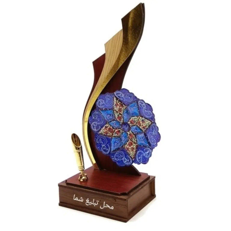 تندیس جاقلمی میناکاری ۲۲ سانتی مناسب هدیه سازمانی