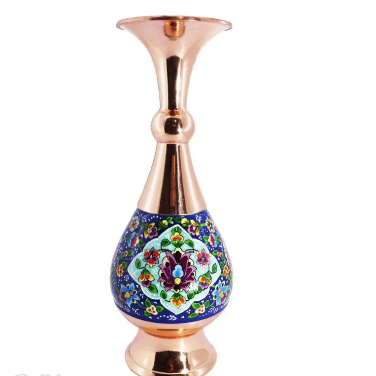 گلدان صنایع دستی مس و پرداز مناسب هدیه سازمانی