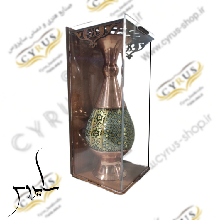 باکس هدیه صنایع دستی گلدان مس و خاتم جعبه فلکسی و گلدان خاتم کاری صنایع دستی سایروس