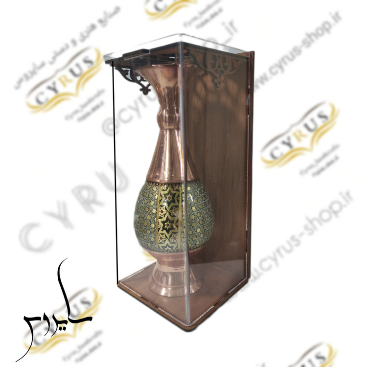 باکس هدیه صنایع دستی گلدان مس و خاتم جعبه فلکسی و گلدان خاتم کاری صنایع دستی سایروس