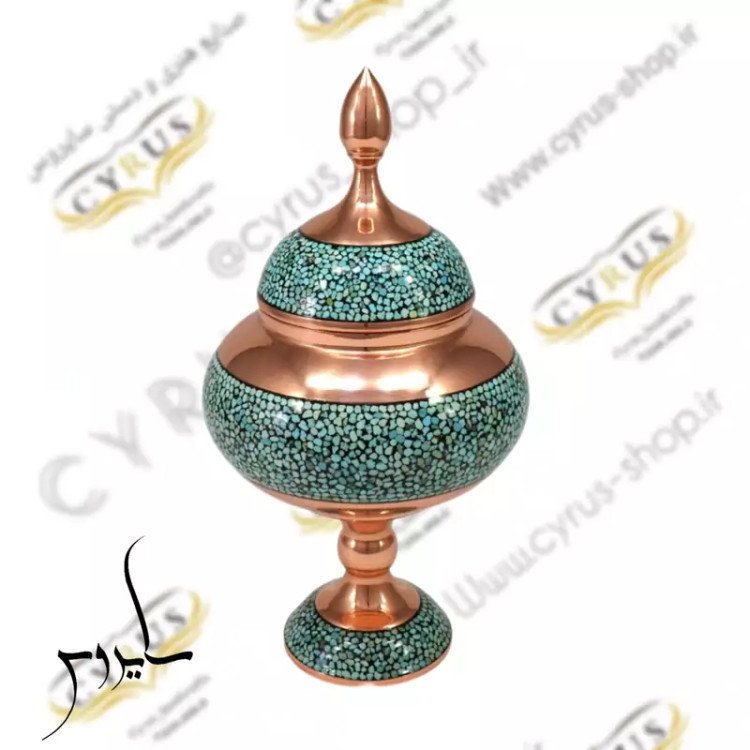پک هدیه شکلات خوری فیروزه کوبی و جعبه جیر هدیه فیروزه کوبی هدیه صنایع دستی شکلات خوری 25 فیروزه کوبی نیشابور