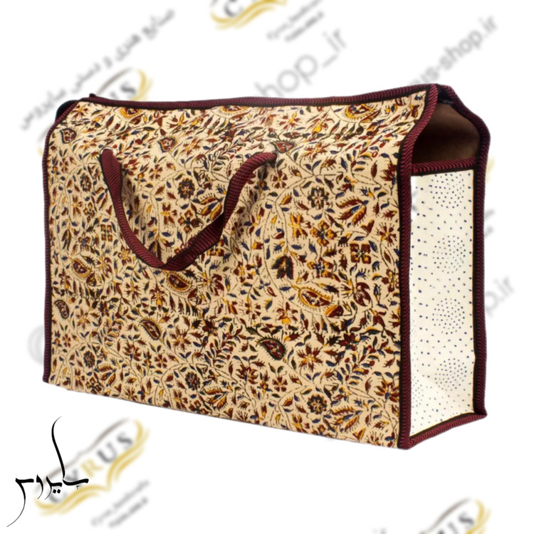 ساک دستی قلمکاری بزرگ مناسب خرید و استفاده روزمره