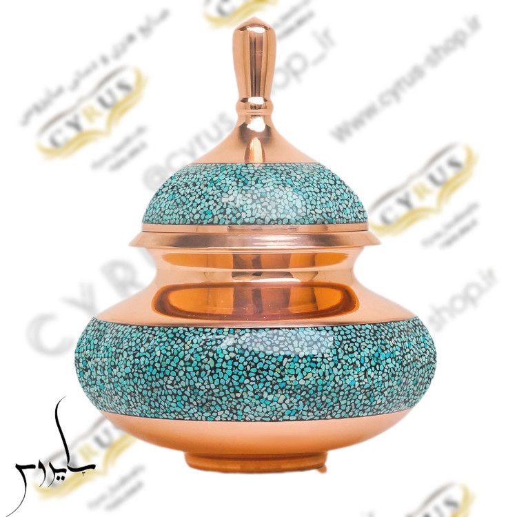 قندان سفینه فیروزه کوبی قندان فیروزه متوسط دخل فیروزه کوبی نیشابور مرغوب