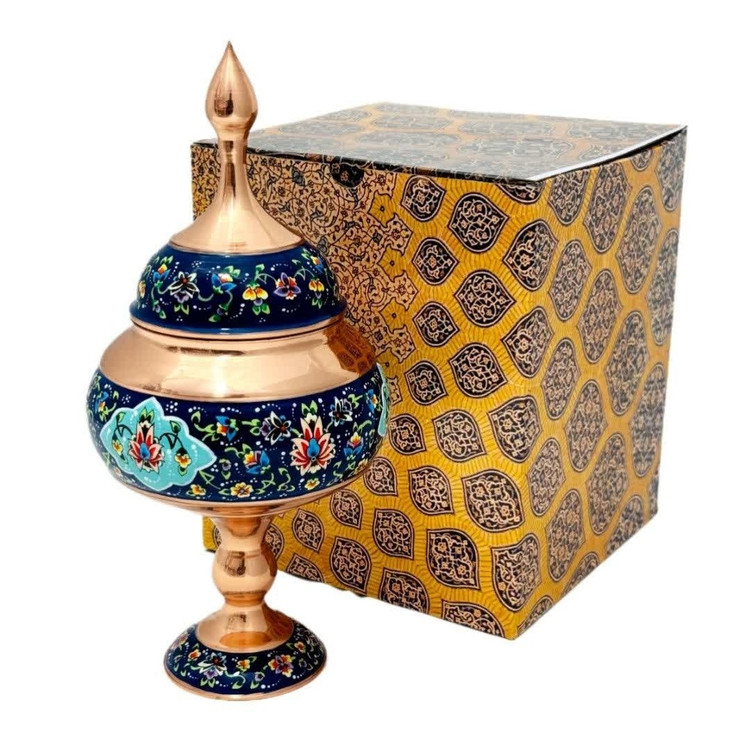 شکلات خوری 28 سانت مس پرداز یا گز خوری مس و نقاشی صنایع دستی سایروس