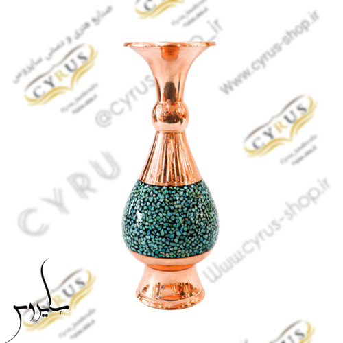گلدان صراحی 20 فیروزه کوبی نیشابور مرغوب با بهترین قیمت