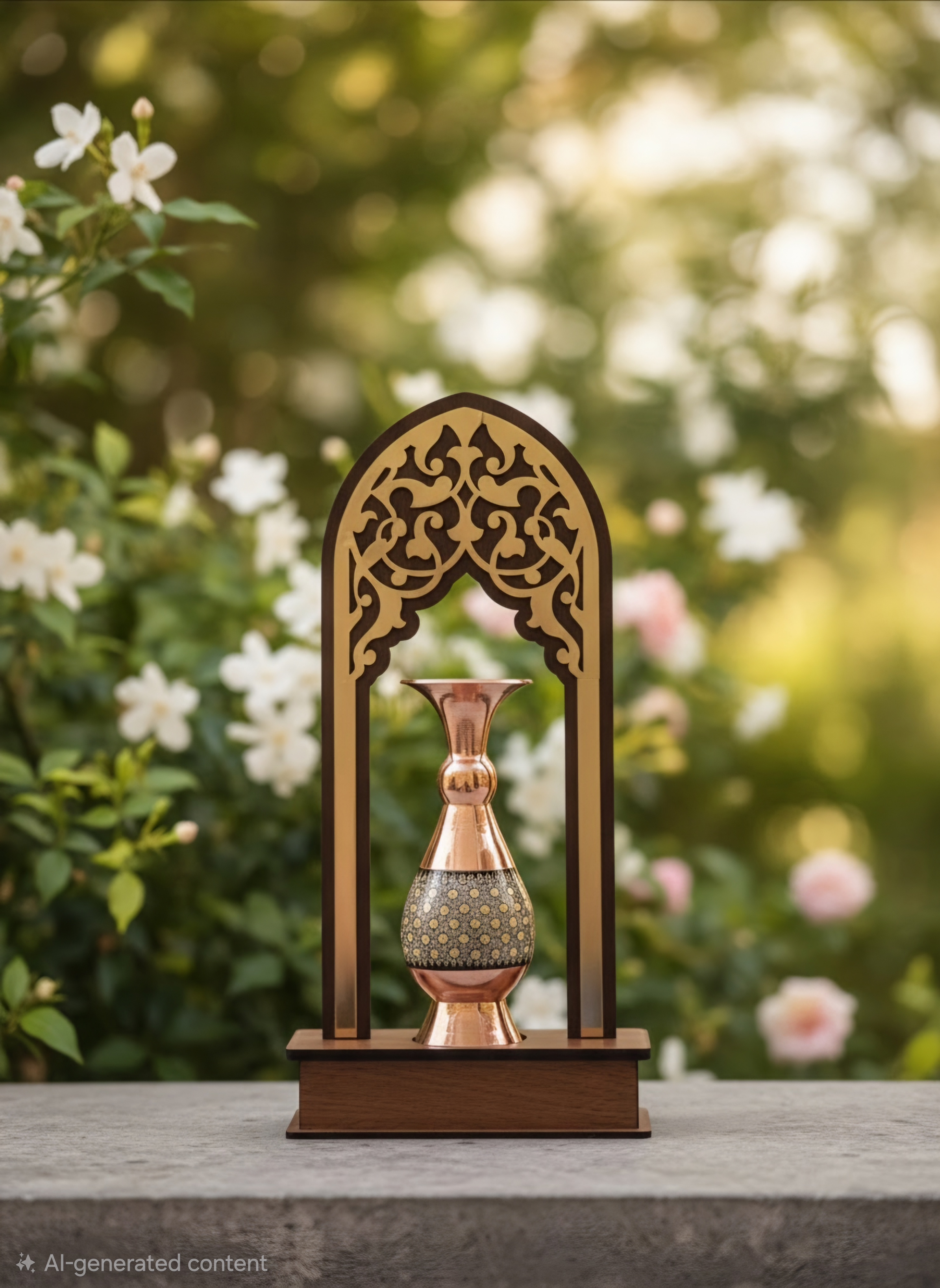 تندیس مهراب گلدان خاتم تندیس خاتم کاری