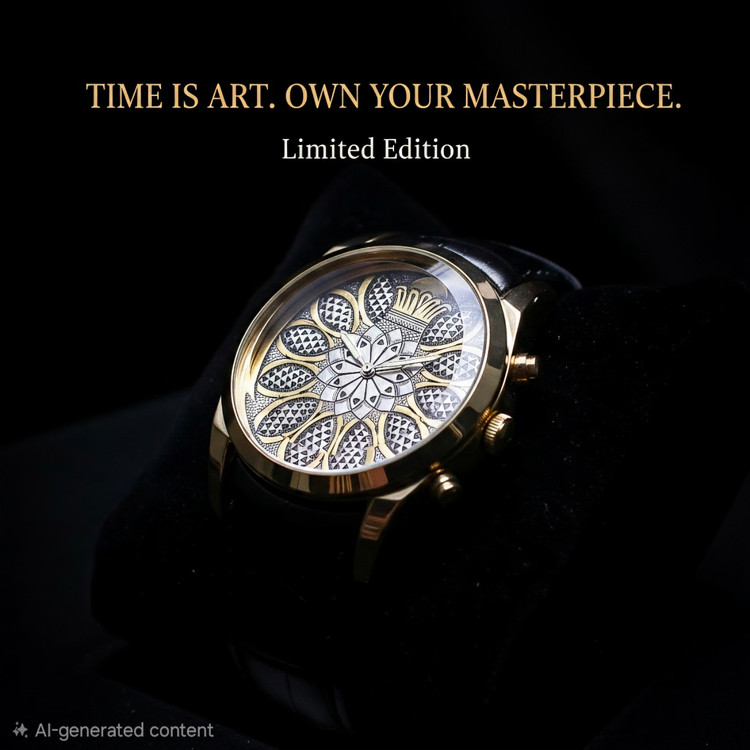 ساعت مچی مردانه قلم زنی شده موتور ژاپنی بند چرم مدل یاقوت
