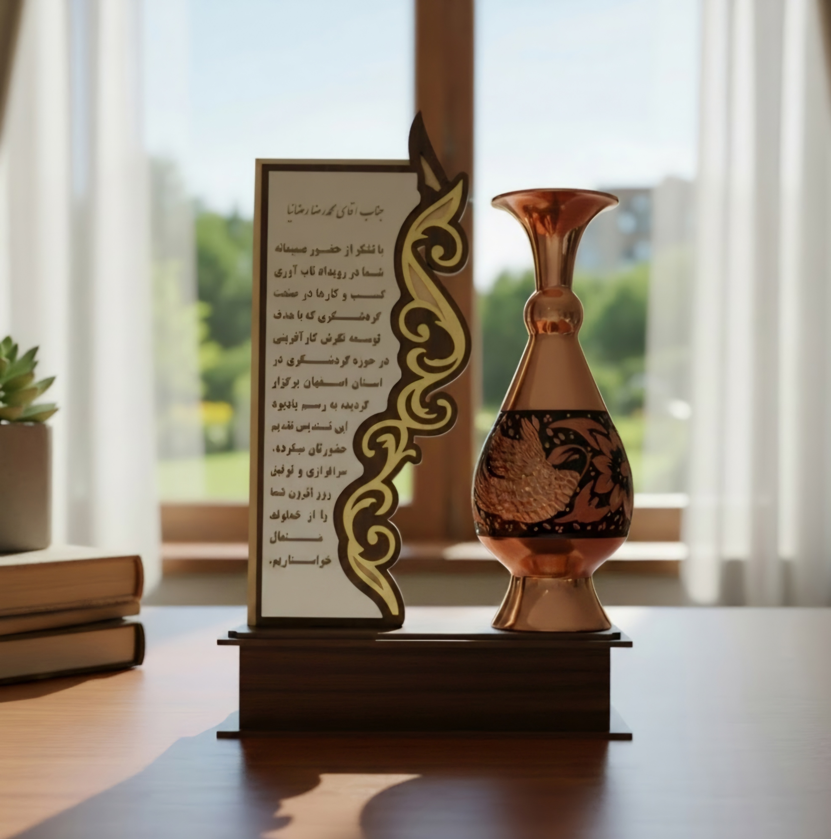 تندیس تقدیر و هدیه سازمانی گلدان الماس تراش