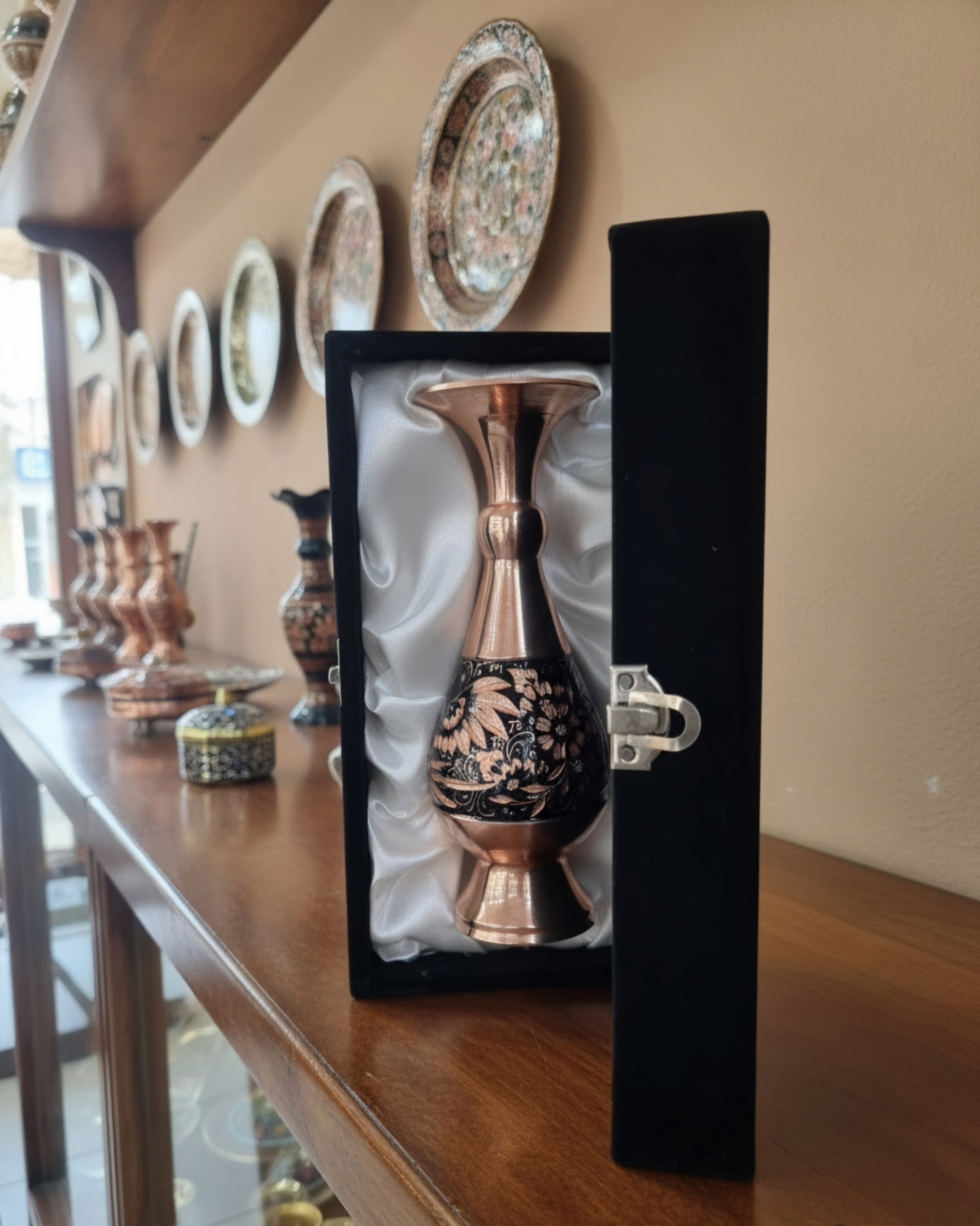گلدان و جعبه جیر نفیس. هدیه کارمندی. هدیه کارمندان