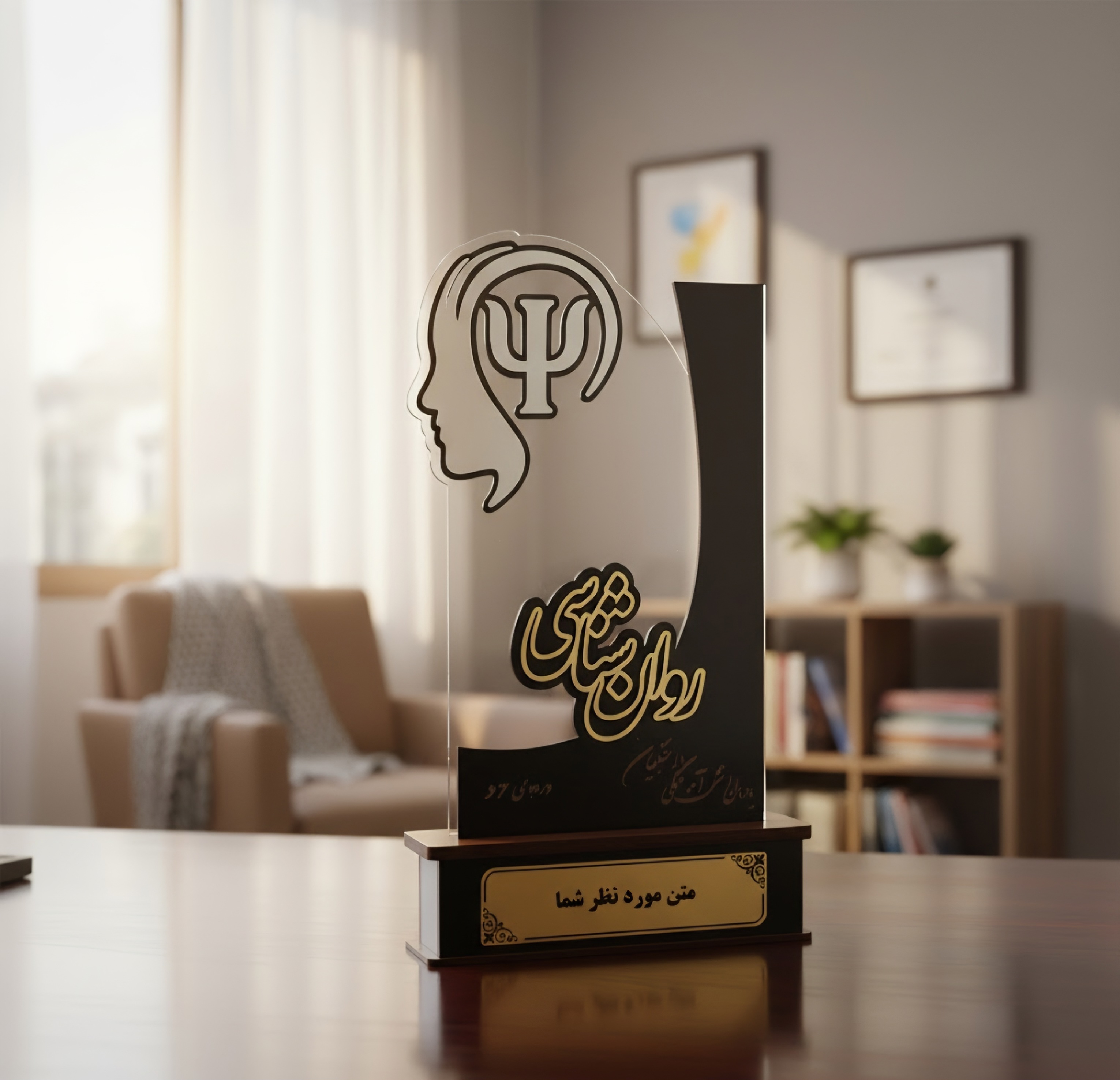 تندیس پلکسی فارغ التحصیلی تندیس روانشناسی شیشه ای