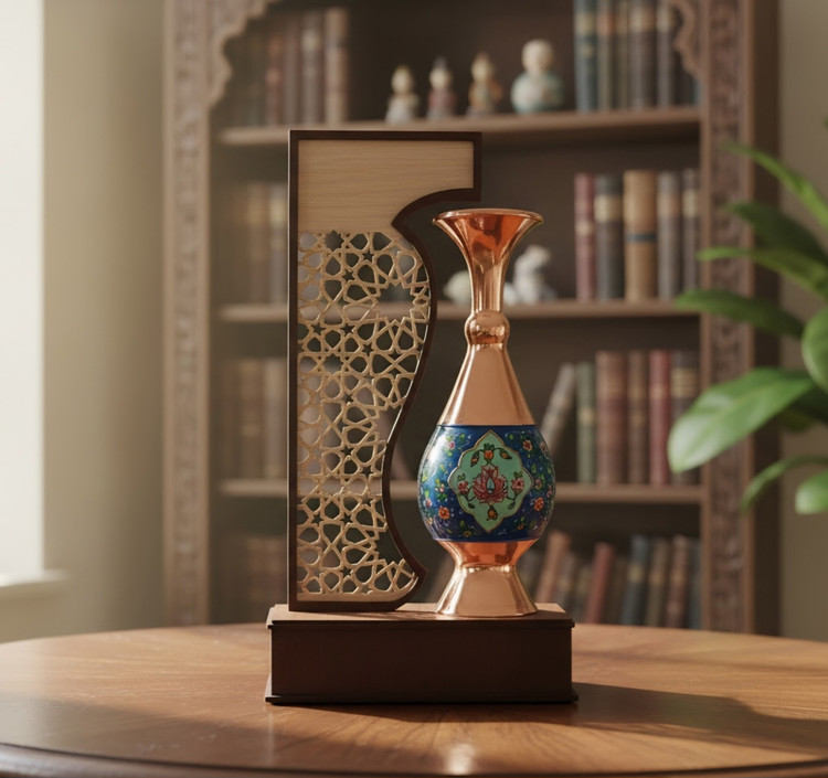 تندیس گلدان مس و پرداز مناسب تقدیر و یادبود سازمانی