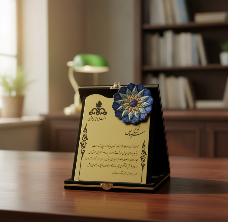 لوح سپاس و لوح یادبود سازمانی مناسب مراسم تقدیر و هدیه اداری