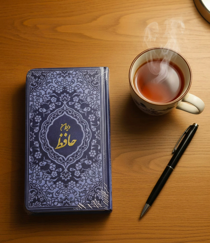 نمای نزدیک گلدان خاتم کاری و مسی در پک هدیه سازمانی