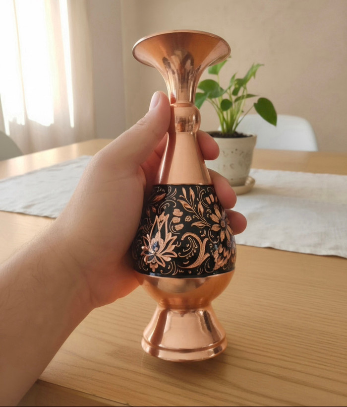 ست سهتکه گلدان و شکلاتخوری الماستراش با جعبه مخمل هدیه سازمانی