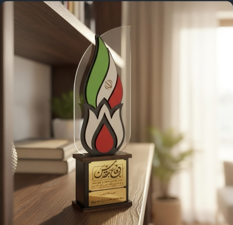 تندیس پلکسی یادواره شهدا با امکان حک اسم و لوگو