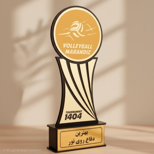 کاپ قهرمانی والیبال تندیس مسابقات ورزشی با طراحی جام