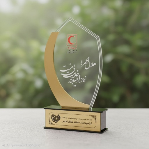 تندیس حلال احمر ۲۳ سانتی متری مناسب تقدیر و یادبود روز هلال احمر