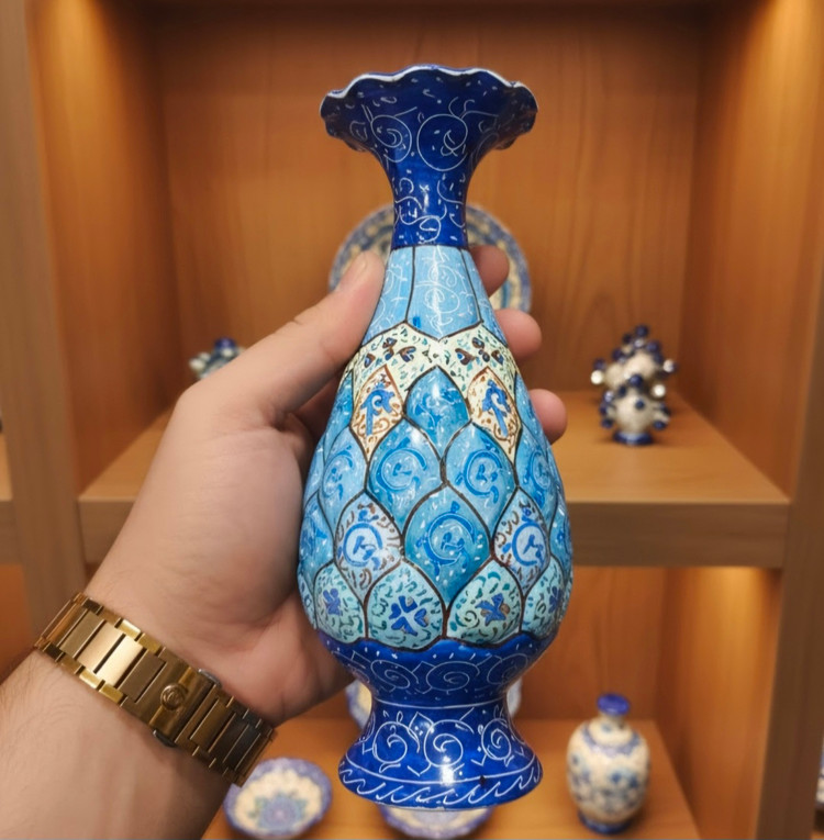 گلدان مینا کاری 20 سانتی سایروس شاپ