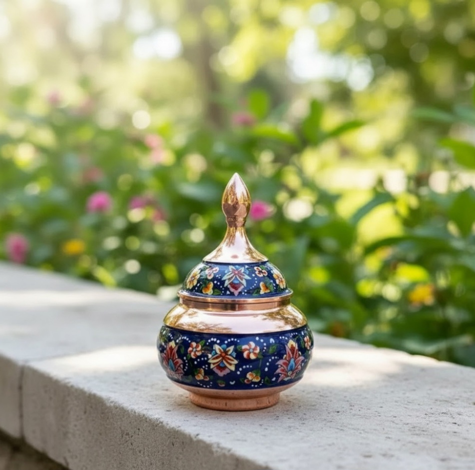 قندان مس و پرداز دکوری مناسب هدیه و پذیرایی