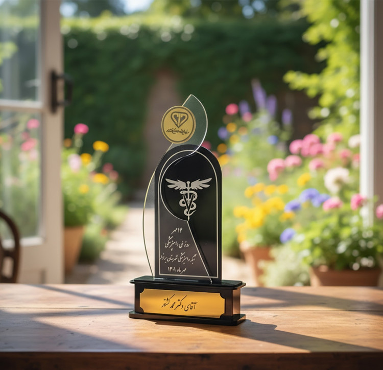 تندیس فارغ التحصیلی دامپزشکی از جنس پلکسی