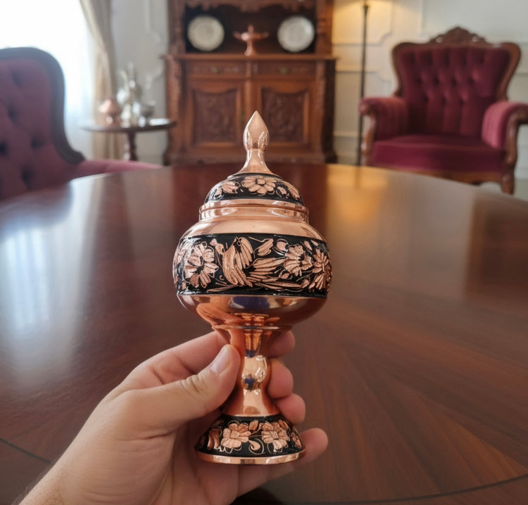 شکلات خوری مس و الماس تراش ۲۰ سانتی متر