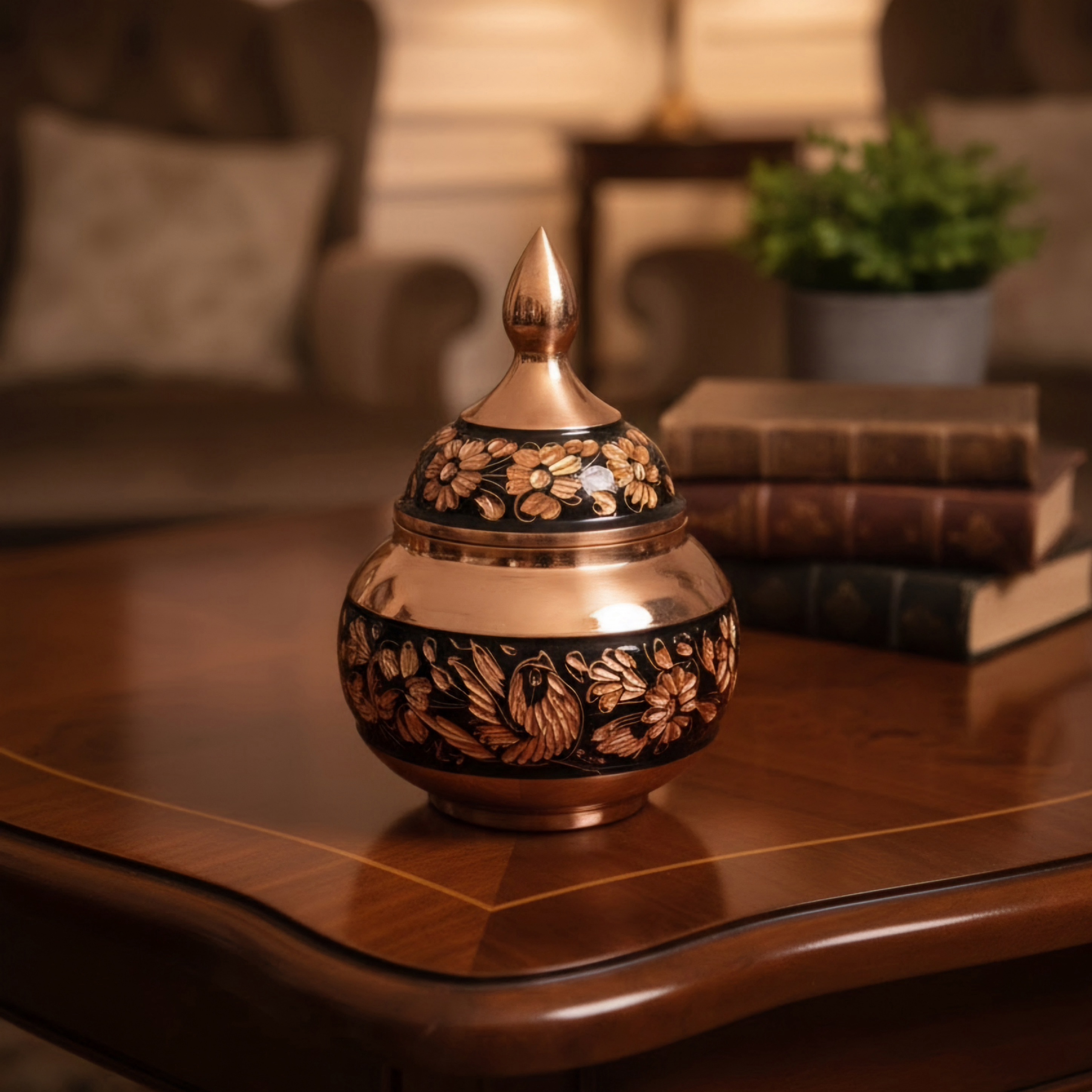 قندان مس و الماس تراش مناسب پذیرایی و دکوراسیون