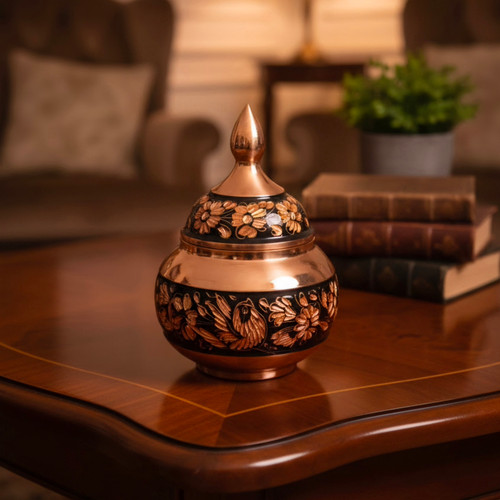 قندان مس و الماس تراش مناسب پذیرایی و دکوراسیون