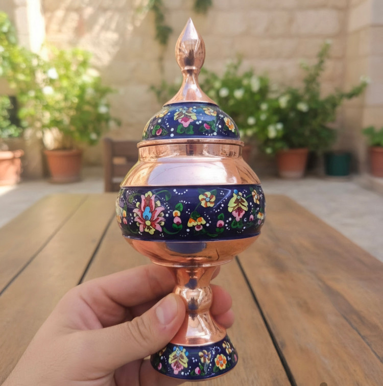شکلات خوری مسی و پرداز ۲۰ سانتی متر ظرف پذیرایی