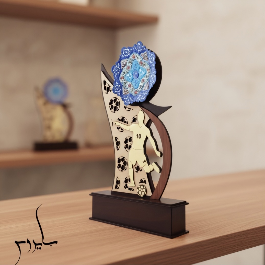 تندیس ورزشی و فوتبال با حک اسم و لوگوی اختصاصی