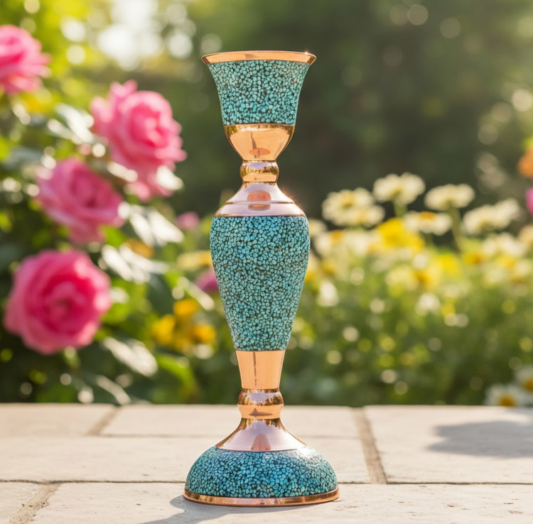 خرید آینه و شمعدان فیروزه کوبی نیشابور مرغوب