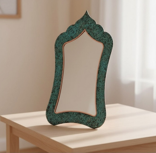 خرید و قیمت آینه فیروزه کوبی بزرگ مستطیل