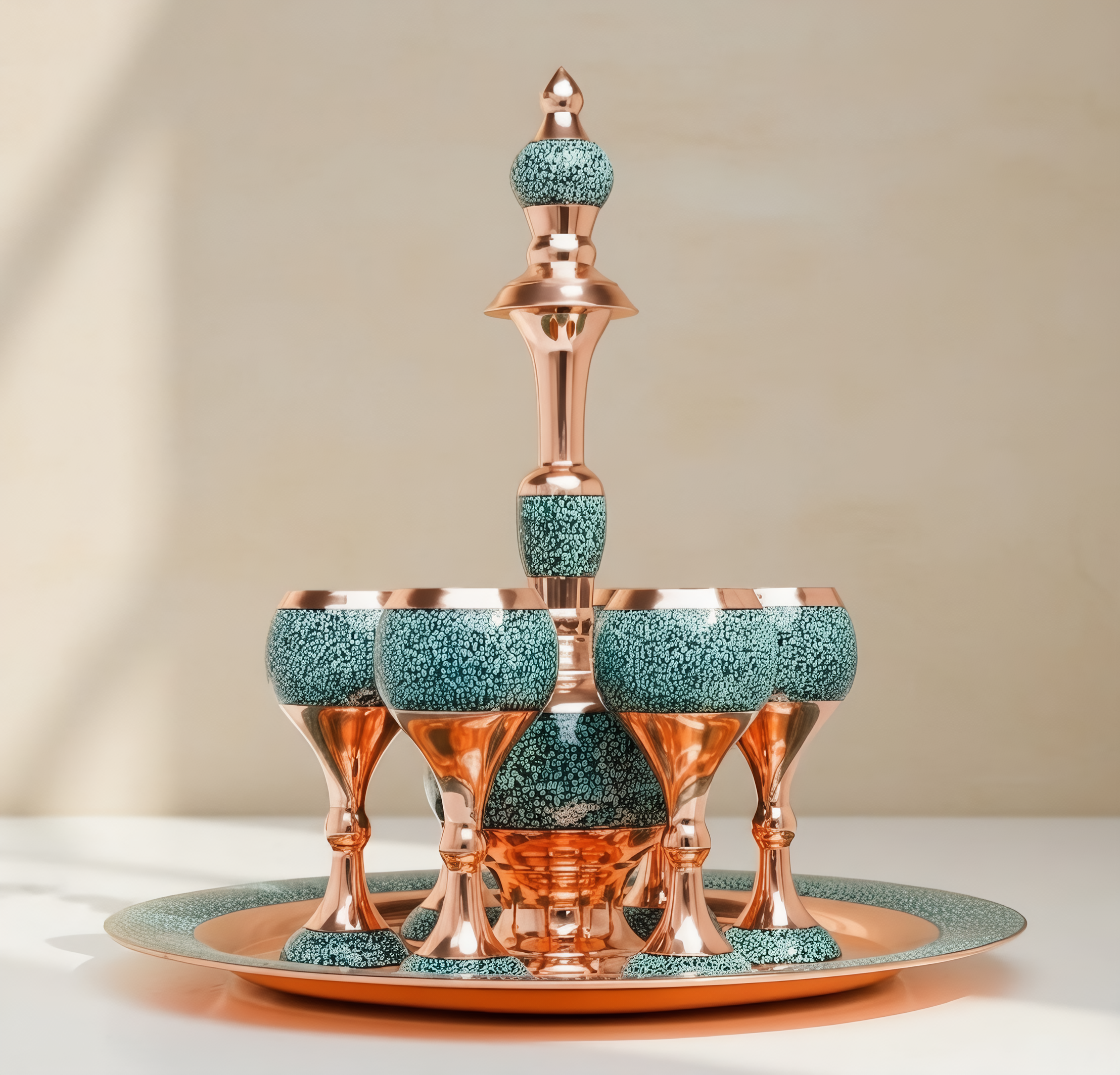 خرید سرویس شراب خوری فیروزه کوبی نیشابور